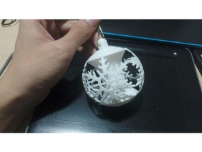fiocco di neve natale ornamento hallow arredamento albero 3d print model - Mito3D