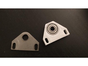 german reprap neo -- replacement bearing plate y axis 3d printer parts ball 625z 3d print model - Mito3D