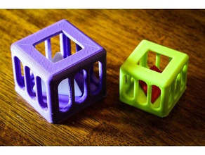 caged Tetraeder-puzzle Rätsel 3d print model - Mito3D