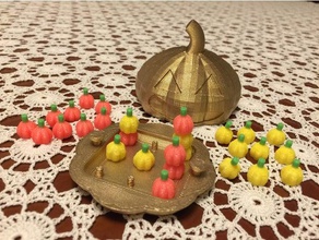 tic tac Kürbis Spiele Spiel halloween halloween-Kürbis jack o lantern jackolantern squash das Erntedankfest thanksgiving-Dekor toe 3d print model - Mito3D