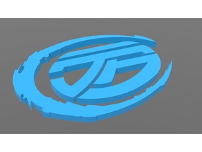 hotwheels acceleracers teku logotipo La impresión en 3d Logo el 3d print model - Mito3D