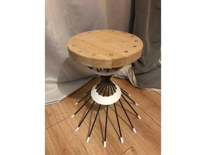 wood plastic metal stool furniture design art