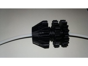 big black bowden bulkhead 3d printer accessories tube fitting bulk head drybox dry box 3d print model - Mito3D