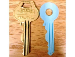corbin 59c2 Schlüssel leer tools Schlüssel-Rohlinge key fob kfupm russwin 3d print model - Mito3D