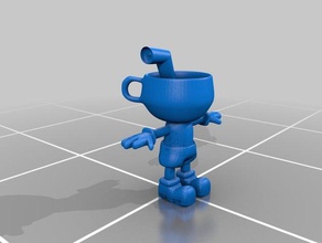 cuphead sem rosto, pose brinquedos & games 3d print model - Mito3D