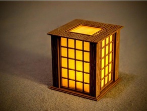 japanese paper wall lantern christmas ornament decor box bright candle holder decoration gift lights tree colorfabb colors cool cube electronics glowing grid led light merry nightlight office pattern pla pretty wood 3d print model - Mito3D
