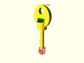 safety customisable key 3d print model - Mito3D