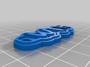 wtf Schlüsselanhänger kundengebundene 3d print model - Mito3D