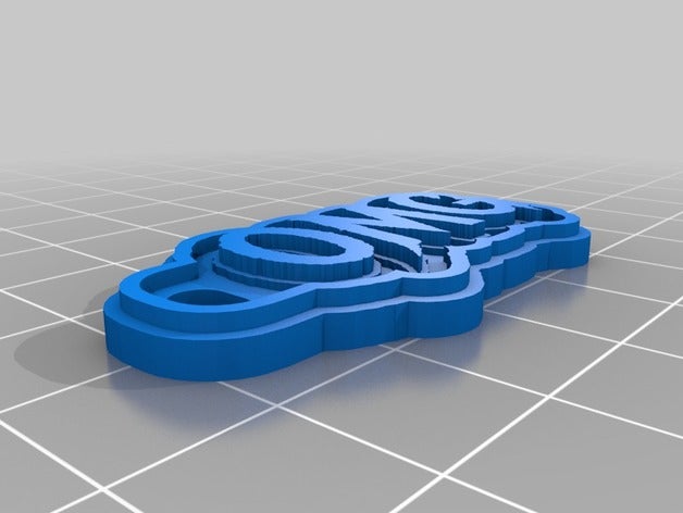 omg Schlüsselanhänger kundengebundene 3D print model - Mito3D