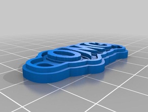 omg Anahtarlık özelleştirilmiş 3d print model - Mito3D