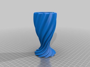 mon personnalisés ridée calice vase décor personnalisé 3d print model - Mito3D