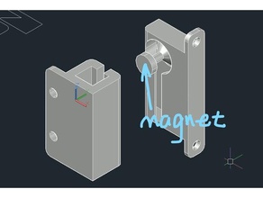 trava magnética gavetas do agregado familiar gaveta bloqueio 3d print model - Mito3D