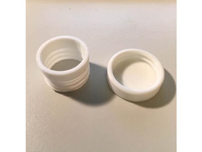 poor man's openscad screw library revised jar lid nut parametric 3d print model - Mito3D