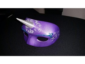 halloween unicórnio máscara remixada 5mm led traje cr2032 diodo emissor de luz 3d print model - Mito3D