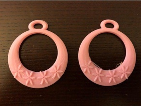 anello orecchini fiore gli orecchino 3d print model - Mito3D