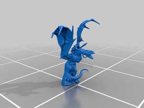 cüce wyvern binici 3d baskı ejderha monte edin 3d print model - Mito3D