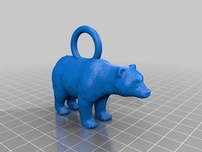 Bären-Schlüsselanhänger Tiere tragen keychain 3d print model - Mito3D