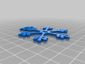 holiday 2017 snowflake 3d printing simple tree 3d print model - Mito3D
