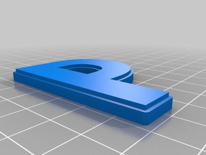 p harfi Anahtarlık özelleştirilmiş 3d print model - Mito3D