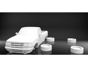 ford ranger stl vehicles car fod pick up vehicle 3d print model - Mito3D