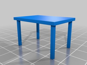 personalizável tabela cozinha e sala de jantar a casa miniatura escultura tampo mesa 3d print model - Mito3D