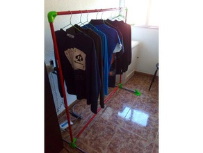 coat rack - perchero organization armario bedroom closet clothes hanger ropa 3d print model - Mito3D