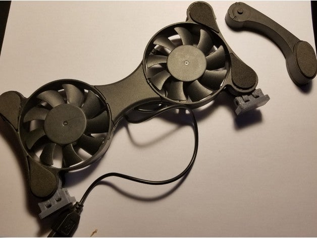 htc vive tête glacière les jeux vidéo le refroidissement montage du ventilateur casque d'écoute hmd la réalité virtuelle 3D print model - Mito3D