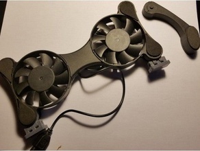 htc vive tête glacière les jeux vidéo le refroidissement montage du ventilateur casque d'écoute hmd la réalité virtuelle 3d print model - Mito3D