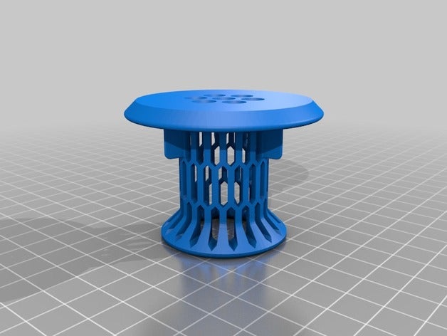 vasca di scarico dei capelli trappola bagno da scarico-filtro fondo 3D print model - Mito3D