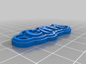 kata Anahtarlık özelleştirilmiş 3d print model - Mito3D