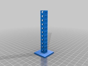 temp calibration tower 250-200 3d printing tests customized 3d print model - Mito3D