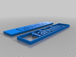 meine angepasste ganz einfachen Namen-Platte Schilder & logos kundengebundene 3d print model - Mito3D