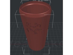 runner couple coffee cup kitchen & dining 3d print model - Mito3D