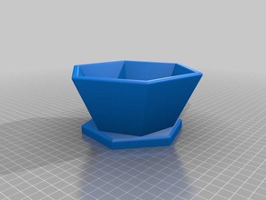 hexagon planter outdoor & garden container flower plant 3d print model - Mito3D