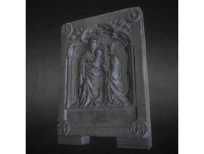 kitabe pastor jehan dartais tarama ve kopyaları 3d baskı 3 Boyutlu Tarama Belçika Hıristiyan kilise Fransa mitoloji veba din saint heykel 3d print model - Mito3D