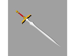 noble elfe épée version simple analyses & répliques l'elfe l'épée wargaming 3d print model - Mito3D