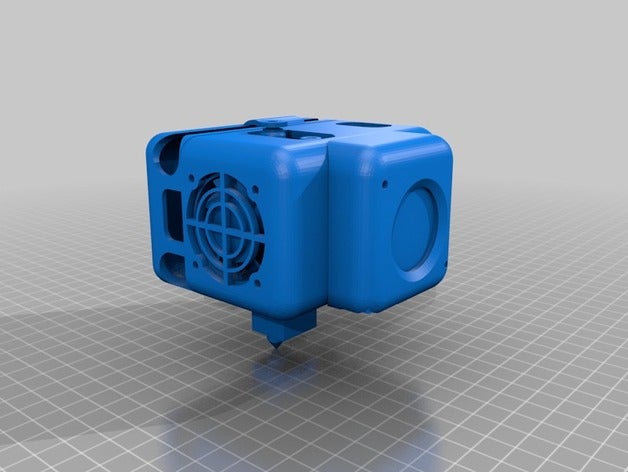 mini completa cerrado extrusor de transporte i3 anet a8 Impresora 3d las piezas refrigeración la cubierta alojamiento extrusora conducto del ventilador mk8 prusa x-carro 3D print model - Mito3D