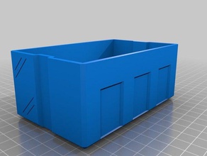 empilhável sci-fi gratuito caixa organização bin a recipiente caixote scifi pequena pilha de armazenamento 3d print model - Mito3D