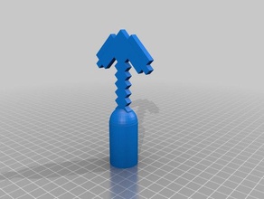 minecraft kazma kol parmak aksesuarlar tinkercad 3d print model - Mito3D