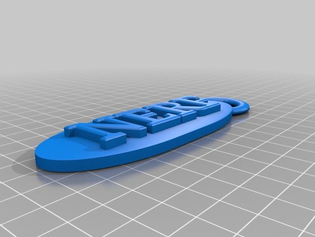 nerf keychain do arquivo stl chaveiros ner chaveiro tinkercad 3D print model - Mito3D