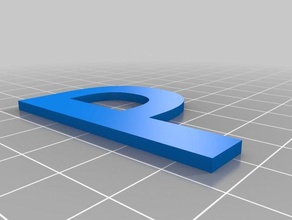 letter p no border keychains customized 3d print model - Mito3D