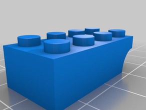 2x4 lego brick hole toys & games 3d print model - Mito3D