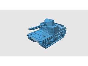 m2 orta tank araç askeri ABD silah II İkinci Dünya Savaşı 3d print model - Mito3D