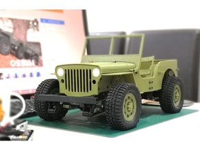 Teile 133 ossum jeep fit rc 1 10 r c Fahrzeuge Armee ossumjeep LKW 3d print model - Mito3D