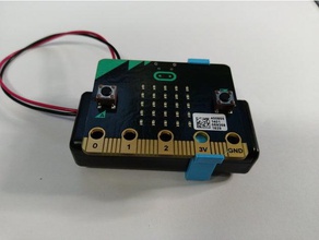 bbc microbit bateria titular emblema do compartimento de pilhas A impressão 3d suporte da 3d print model - Mito3D