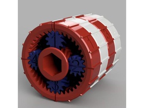 11 1 compuesto reductor planetario la robótica planetaria diferencial caja de engranajes 3d print model - Mito3D