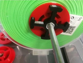 filamment titulaire du centre de plug L'imprimante 3d pièces la pac filament support bobine fillament écrou à molette 3d print model - Mito3D