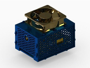 simple snap-together ramps case hypercube 3d printer parts 2020 extrusion mount box enclosure 3d print model - Mito3D
