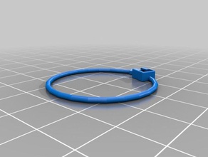 anillo abierto cierre de hebilla llaveros 3d print model - Mito3D