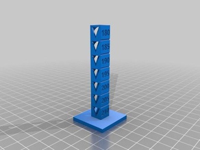 my customized temp calibration tower 3d printing tests 3d print model - Mito3D